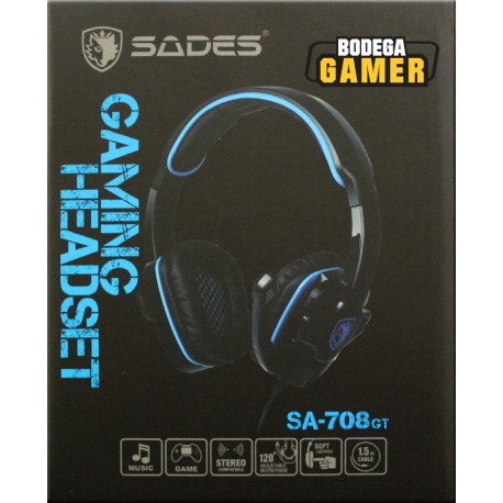 Auriculares Gamer Sades SA708GT 3.5mm